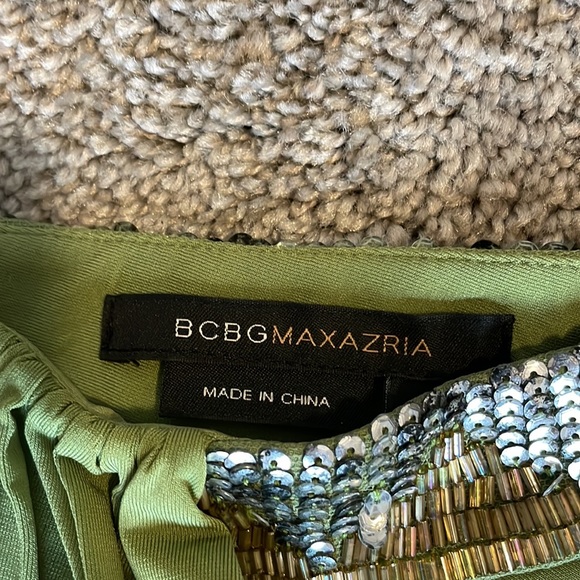 Green Mini BCBG Dress - Picture 3 of 4